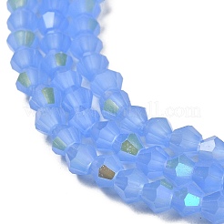Imitation Jade Electroplate Glass Beads Strands&nbsp;GLAA-F029-J4mm-D04