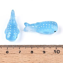 樹脂デコデンカボション  鮫  ライトスカイブルー  28x12.2~12.8x8.2~8.8mm&nbsp;CRES-T025-08