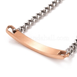 Rectangle with Word I Love You Link Bracelet with Rhinestone&nbsp;STAS-E160-33RGP