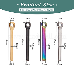 40Pcs 4 Colors Ion Plating(IP) 304 Stainless Steel Pendants&nbsp;STAS-UN0060-48