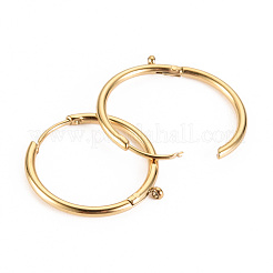 316 Surgical Stainless Steel Huggie Hoop Earring Findings&nbsp;STAS-S116-257A-G
