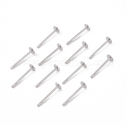 Tarnish Resistant 316 Surgical Stainless Steel Flat Round Blank Peg Stud Earring Settings&nbsp;STAS-R073-04