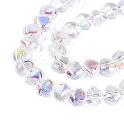 Electroplate Transparent Glass Beads Strands&nbsp;EGLA-Q133-01A-14