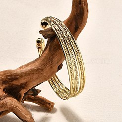 Brass Open Cuff Bangles&nbsp;BJEW-Z093-01G