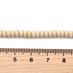 天然石フォッシルビーズ連売り  ロンデル  4.5~5x2.5mm  穴：1mm  約156個/連  15.39インチ（39.1cm）&nbsp;G-S366-131