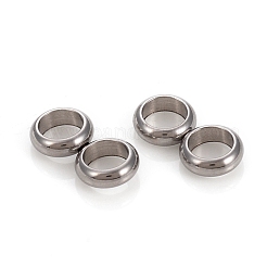 変色しない201ステンレス鋼スペーサーバー  二重リング  数8形状  ステンレス鋼色  11.8x6x2.4mm  穴：4mm&nbsp;STAS-I150-06C-P