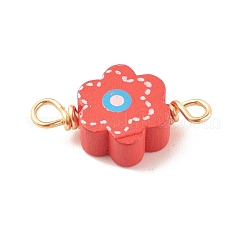 Spray Painted Wood Connector Charms&nbsp;PALLOY-JF01427-16