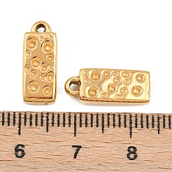 304ステンレスペンダント  長方形  鉛フリー＆カドミウムフリー  イオンプレーティング（ip）  18KGP本金メッキ  15.5x6x4.5mm  穴：1.2mm&nbsp;STAS-H241-13G