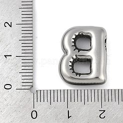 変色防止304ステンレススチールペンダント  文字B  18.5x14.5x5mm  穴：2.5mm&nbsp;STAS-K256-25B-P