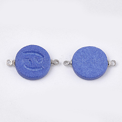 Handmade Porcelain Links connectors&nbsp;PORC-T002-124F