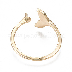 Brass Peg Bails Cuff Finger Ring Settings&nbsp;X-KK-S354-288-NF