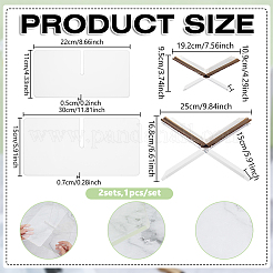 2Pcs 2 Styles Acrylic Book Holder&nbsp;AJEW-GO0004-65