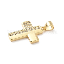 Brass Micro Pave Cubic Zirconia Pendants&nbsp;KK-D426-15C-G