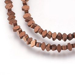 Electroplate Non-magnetic Synthetic Hematite Bead Strands&nbsp;G-I208-18F-H-S