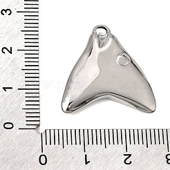 304ステンレスペンダント  魚のチャーム  ステンレス鋼色  22.5x23x4mm  穴：2mm&nbsp;SA-CBA9B1E-02P