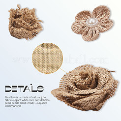 Handmade Burlap Flower & Lace Bowknot&nbsp;FIND-SC0001-21
