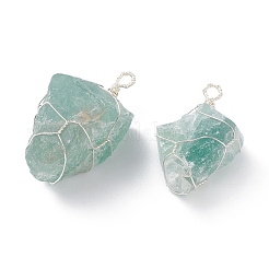 3Pcs 3 Styles Rough Raw Natural Rose Quartz & Quartz Crystal & Green Aventurine Big Pendants&nbsp;PALLOY-JF01391