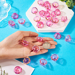 30Pcs UV Plating Acrylic Bead Caps&nbsp;PACR-TA0001-20A