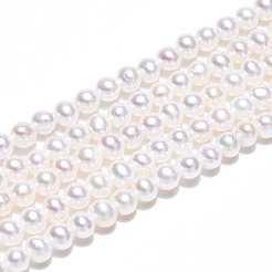 天然有核パールビーズ連売り  ラウンド  乳白色  3mm  穴：0.4mm  約140~141個/連  15.35~15.47''（39~39.3センチメートル）&nbsp;PEAR-N016-03A