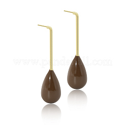 Brass Teardrop Dangle Stud Earrings&nbsp;LS-EJEW-A121-19A-02