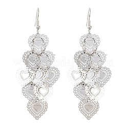 Brass Dangle Earrings&nbsp;EJEW-B157-02A-P