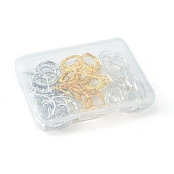 60 個 3 色の真鍮フレンチフックピアスパーツ  水平ループ付き  ニッケルフリー  ミックスカラー  15x10mm  20個/カラー&nbsp;KK-FS0001-16