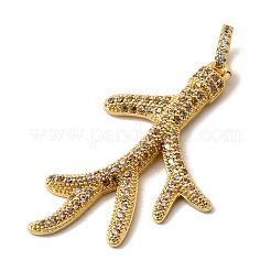Brass Micro Pave Cubic Zirconia Pendants&nbsp;KK-I360-004G