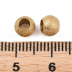 304ステンレススチールビーズ  ロンデル  グリッターパウダー付き  イオンプレーティング（ip）  ゴールドカラー  6x4.5mm  穴：3mm&nbsp;SA-H001-01B-G