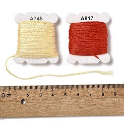 24 Cards 24 Colors 6-Ply Polyester Embroidery Floss&nbsp;OCOR-K006-C04