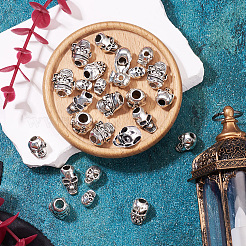28Pcs 7 Styles Tibetan Style Alloy Beads&nbsp;TIBEB-TA0001-30