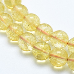Natural Citrine Beads Strands&nbsp;G-E483-13-8mm