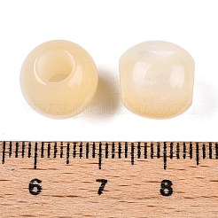 レジンヨーロピアンビーズ  大穴ビーズ  模造キャットアイ  ラウンド  小麦  12x11.5mm  穴：4.8mm&nbsp;RESI-F055-02A