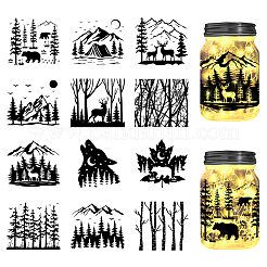 12 Style Silhouette Paper&nbsp;AJEW-WH0345-0005