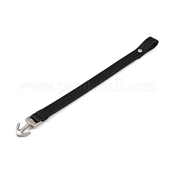 プレーンレザーコードブレスレット  アンカー合金クラスプ付き  ミックスカラー  8-5/8インチ（22cm）&nbsp;BJEW-F468-19
