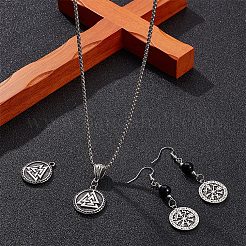 4Pcs 2 Style 304 Stainless Steel Pendant&nbsp;STAS-UN0055-80