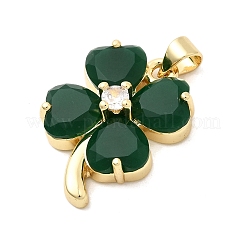 Brass Glass Pendants&nbsp;KK-H529-40G-02