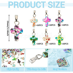60Pcs 6 Colors Synthetic Turquoise Pendants&nbsp;PALLOY-TAC0289