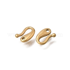 304ステンレススチール製ティアドロップ型フック留め具  18KGP本金メッキ  7x5x1.5mm  穴：1mm&nbsp;SA-CBACB61-12G