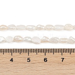 天然養殖淡水パールビーズ連売り  研磨両側  グレード4 A  貝殻色  3~4mm  穴：0.7mm  約74~77個/連  13.86~13.98''（35.2~35.5センチメートル）&nbsp;PEAR-P064-20E-03C