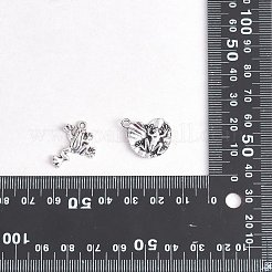 100個5スタイルチベットスタイル合金チャーム  カエル  アンティークシルバー  13~26x9~18x2~3mm  穴：1.5~2mm  20個/スタイル&nbsp;FIND-SZ0002-84