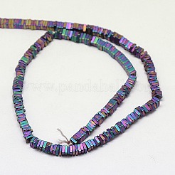 Electroplate Non-magnetic Synthetic Hematite Heishi Beads Strands&nbsp;G-J171B-2x2mm-01