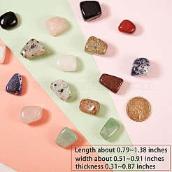 20Pcs 10 Colors Nuggets Natural Gemstone No Hole/Undrilled Beads&nbsp;G-SZ0001-77