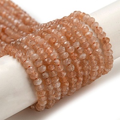 Natural Peach Moonstone Beads Strands&nbsp;G-A097-C02-01