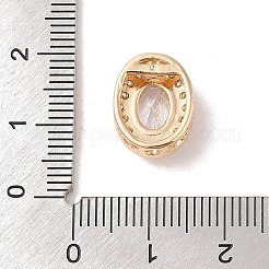 Brass Micro Pave Cubic Zirconia Beads&nbsp;KK-B100-073G-01