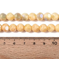 Ombre Effect Dyed Electroplate Opaque Glass Beads Strands&nbsp;EGLA-Q130-01A-22