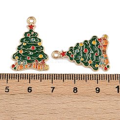 Christmas Theme Alloy Enamel Pendants&nbsp;ENAM-C031-01G-02