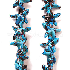 Synthetic Turquoise Dyed Beads Strands&nbsp;G-P507-04Q