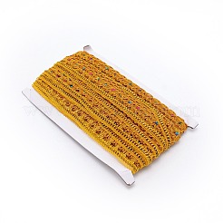 メタリック糸リボン  ジャカードリボン  服飾材料  スパンコール入り  ゴールド  1-1/8インチ（27mm）  12m /カード&nbsp;OCOR-WH0064-48A
