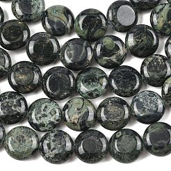 天然カンババジャスパービーズ連売り  フラットラウンド  15~15.5x6mm  穴：0.8~1mm  約26個/連  15.55~15.71インチ（39.5~39.9cm）&nbsp;G-L648-B12-15mm