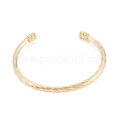 Ion Plating(IP) 304 Stainless Steel Cuff Bangles&nbsp;BJEW-K222-01G